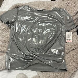 Shimmering Gray Women's Top